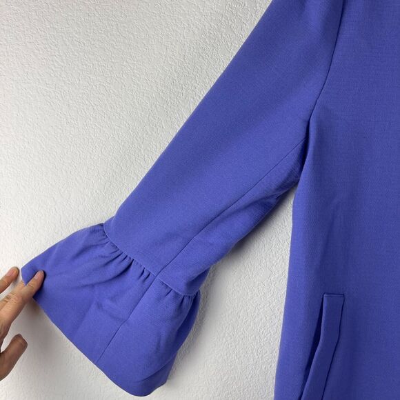 Patty Kim Kelly Jacket Womens Small Periwinkle Flutter Sleeve Open Front Classic - Picture 5 of 14